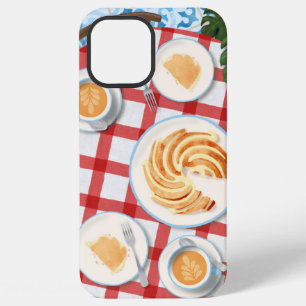 Funda Para iPhone 12 Pro Max Torta Bundt y Café para Dos