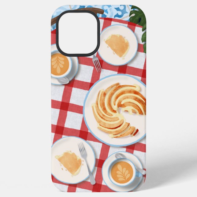 Funda Para iPhone Torta Bundt y Café para Dos (Reverso )