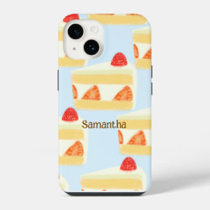 Funda Para iPhone 14 Torta de fresa