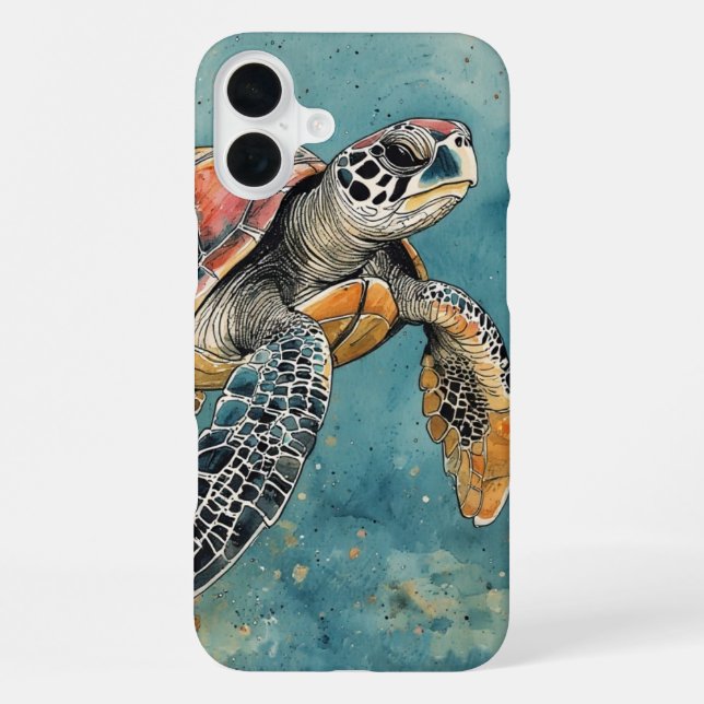 Funda Para iPhone Tortuga marina (Reverso )