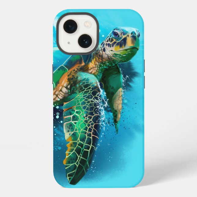 Funda Para iPhone Tortuga marina grande (Reverso )