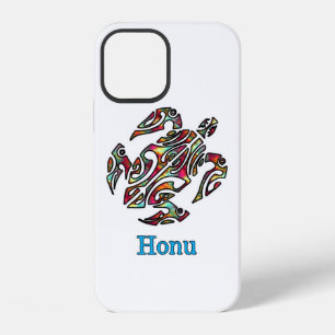 Funda Para iPhone 12 Tortuga Marina Tribal Hawaiana Arcoíris