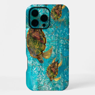 Funda Para iPhone 16 Pro Max Tortugas Deslizándose_Mar de Cristal