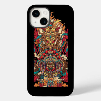 Funda Para iPhone 14 Tótem de dragón chino, arte de tatuajes