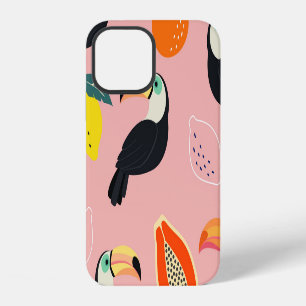 Funda Para iPhone 12 Toucan con abstracto Frutos Tropicales