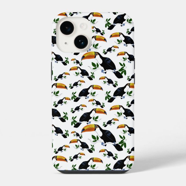 Funda Para iPhone Toucanes tropicales - Jungla juguetona (Reverso )