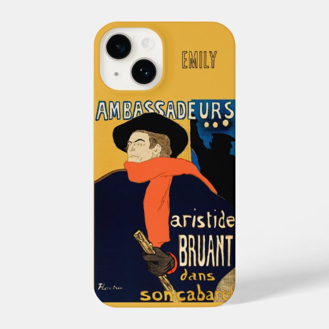 Funda Para iPhone Toulouse-Lautrec | Aristide Bruant | Personalizabl (Reverso )