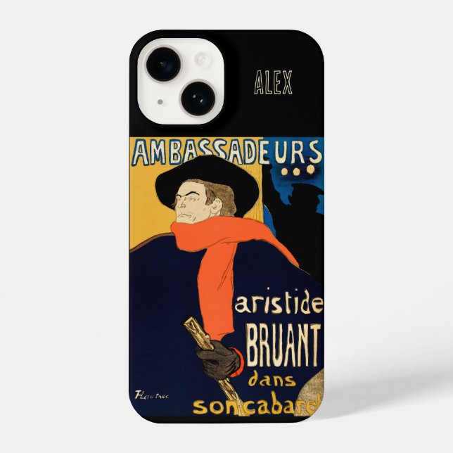 Funda Para iPhone Toulouse-Lautrec | Aristide Bruant | Personalizabl (Reverso )