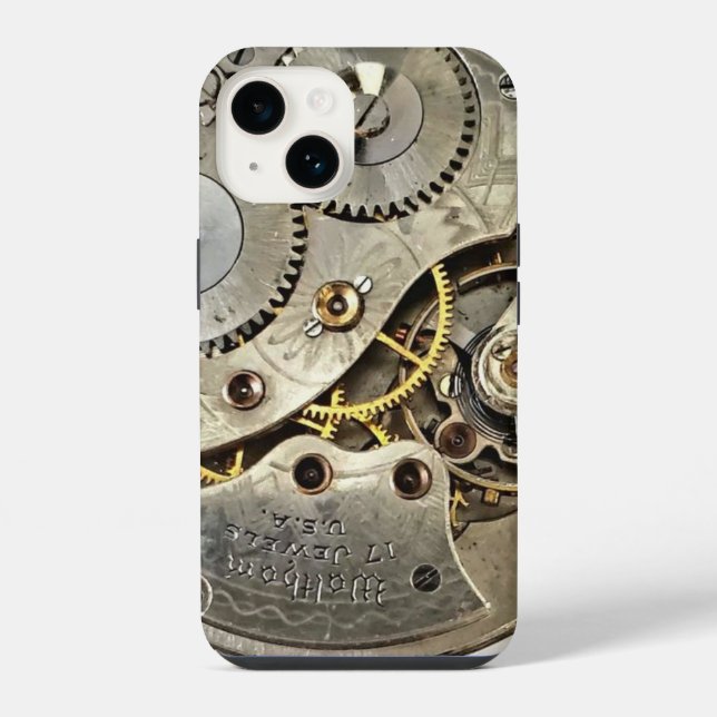 Funda Para iPhone Trabajos de reloj (Reverso )