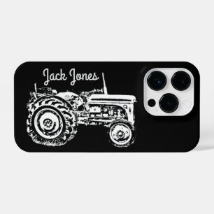 Funda Para iPhone 14 Pro Tractor de fergor Vintage Gray Massey
