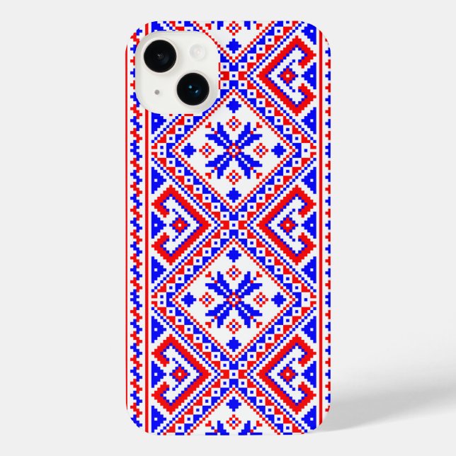Funda Para iPhone Tradición fronteriza de bordado de etnia folklóric (Reverso )