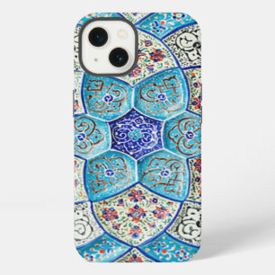 Tradicional marroquí turquesa Azul, blanco, salmón