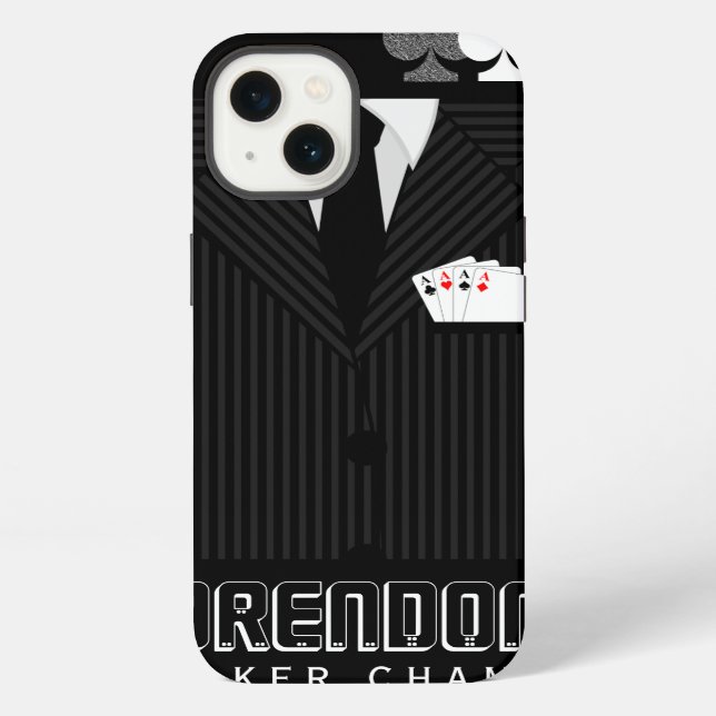 Funda Para iPhone Traje a Rayas Champ de Póquer Genial Casino (Reverso )