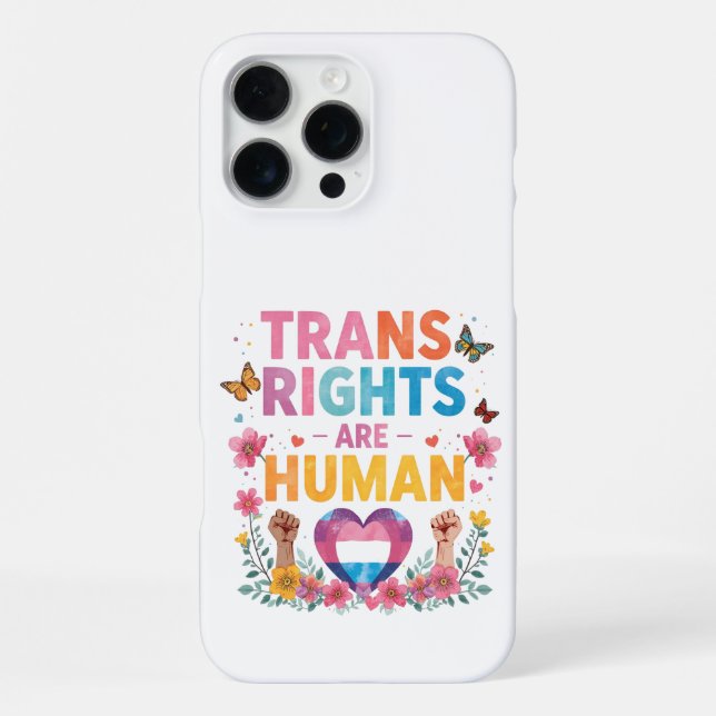 Funda Para iPhone Trans Rights Are Human Rights Design (Reverso )
