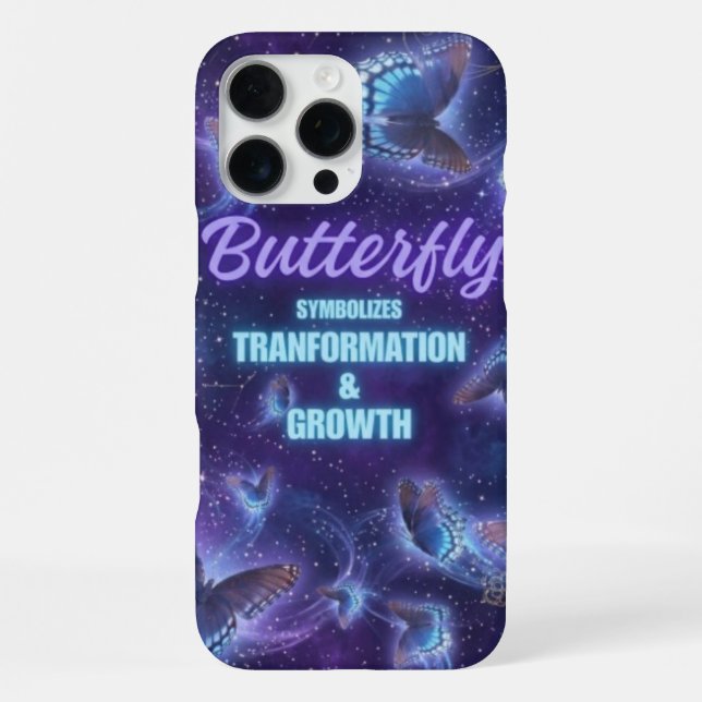 Funda Para iPhone Transformación y crecimiento de mariposa estética (Reverso )