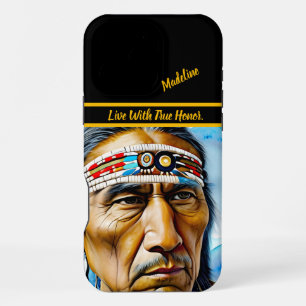 Funda Para iPhone 16 Pro Max Trato tradicional indígena: toque artístico