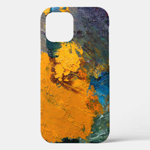 Funda Para iPhone 12 trazos multicolores de pintura al óleo en la
