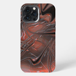 Funda Para iPhone 13 Pro Max Trazos ondulados rústicos con sombra de humo en hu