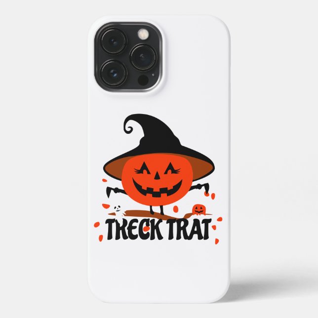 Funda Para iPhone Treck Trat Pumpkin Sonriente (Reverso )