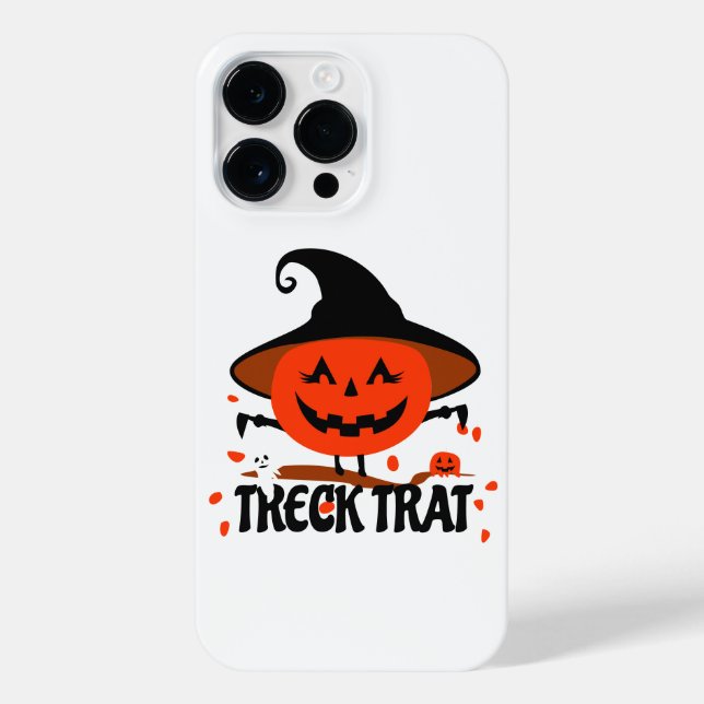 Funda Para iPhone Treck Trat Pumpkin Sonriente (Reverso)