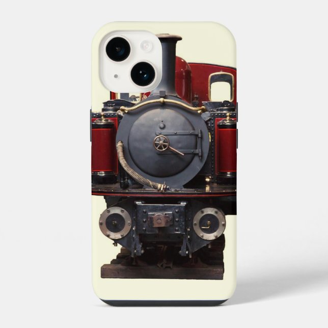 Funda Para iPhone Tren Azul y Rojo  (Reverso )