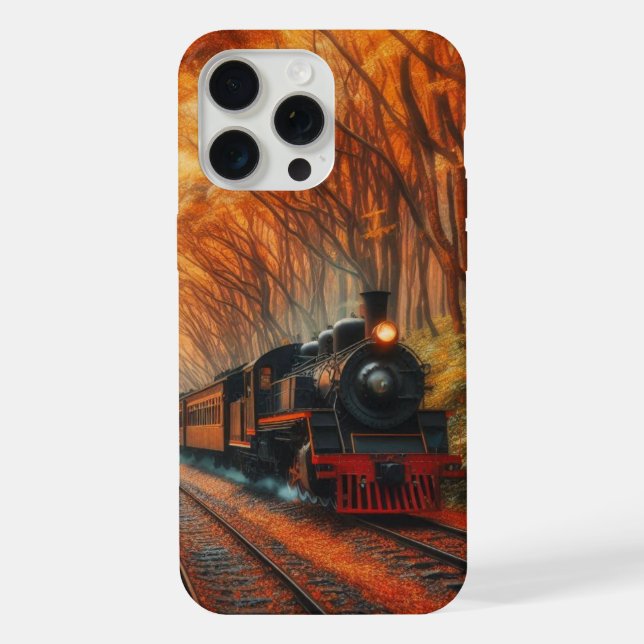 Funda Para iPhone tren clásico de otoño (Reverso )