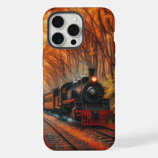 Funda Para iPhone tren clásico de otoño (Reverso )