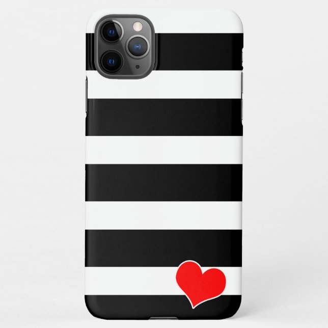 Funda Para iPhone Trendy Black & White Striped (Reverso)