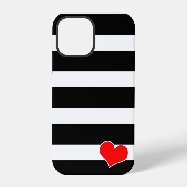 Funda Para iPhone Trendy Black & White Striped (Reverso )