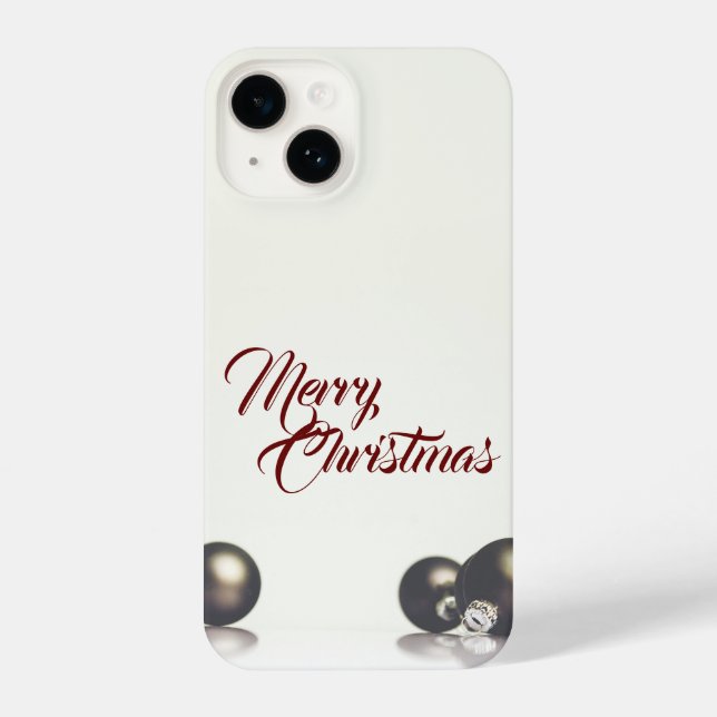 Funda Para iPhone Tres bolas de navidad delante del fondo de la luz (Reverso )