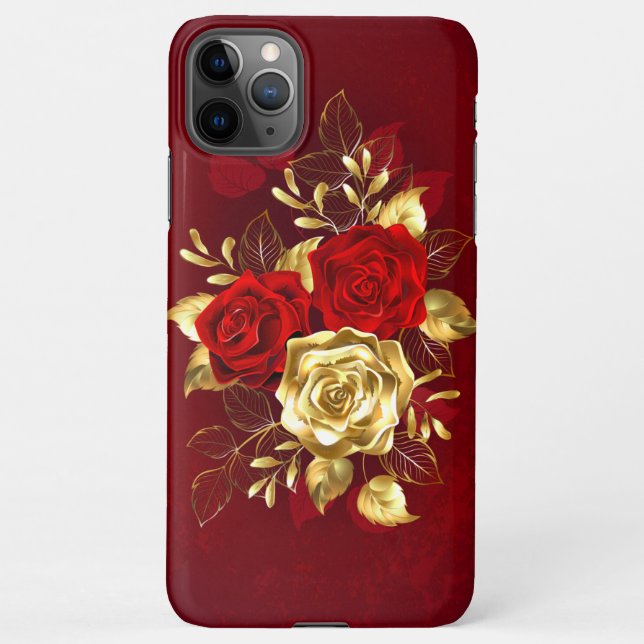 Funda Para iPhone Tres Rosas Joyas (Reverso)