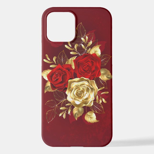 Funda Para iPhone Tres Rosas Joyas (Reverso )