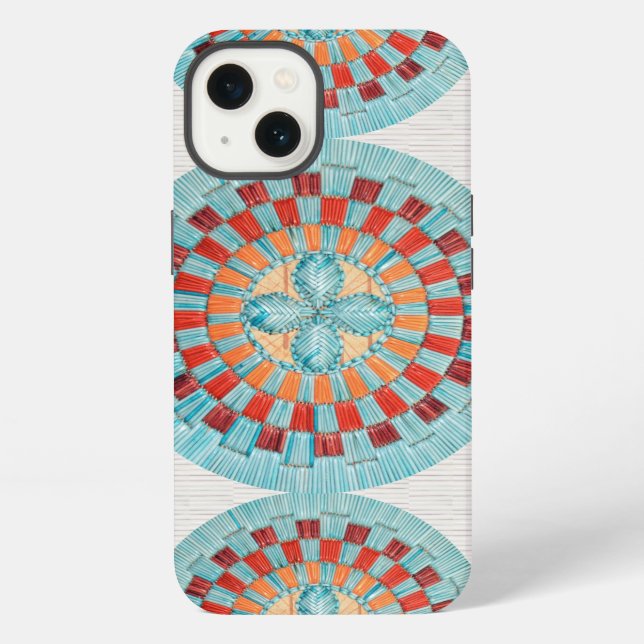 Funda Para iPhone Tri flor de la turquesa (Reverso )