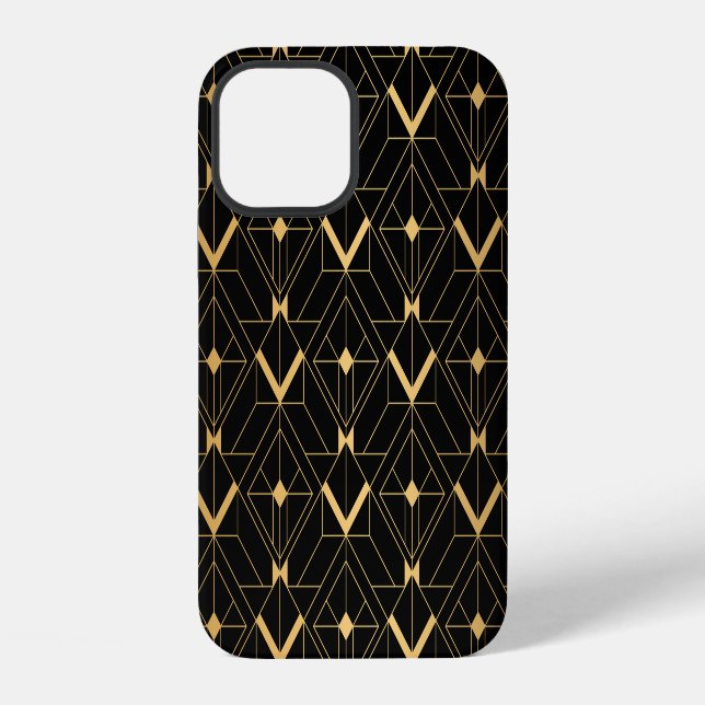 Funda Para iPhone Triángulo Art Decó: Patrón de lujo. (Reverso )