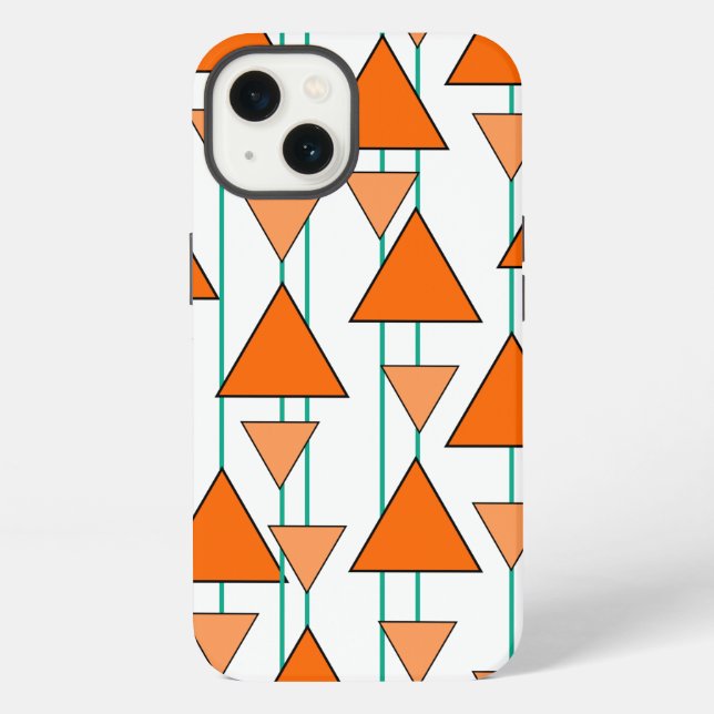 Funda Para iPhone Triángulos Art Déco  (Reverso )