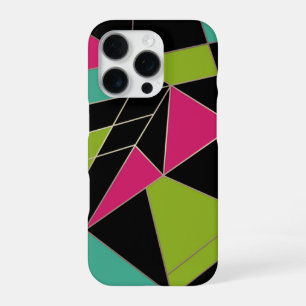 Funda Para iPhone 16 Pro Triángulos de modo de geometría geométrica abstrac