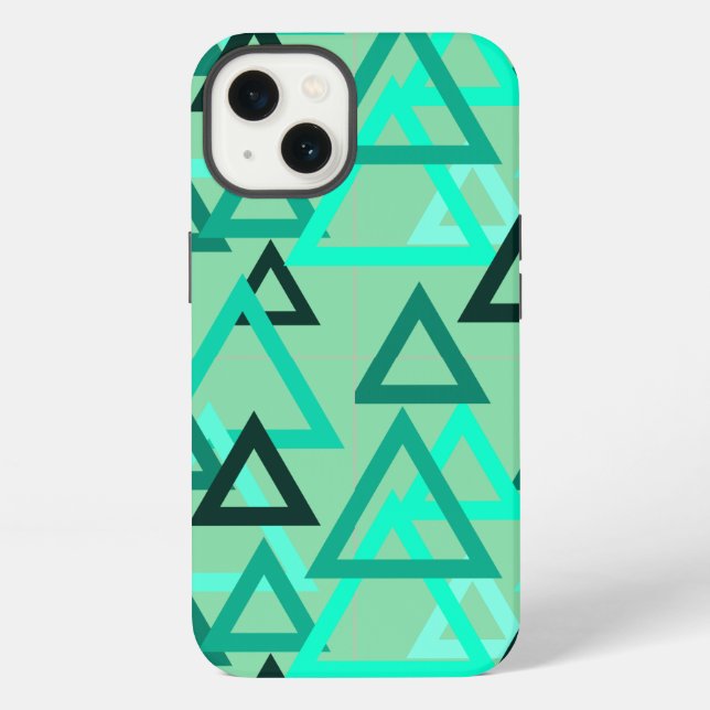 Funda Para iPhone Triángulos dispersos (Reverso )
