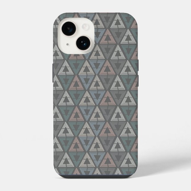 Funda Para iPhone Triángulos escandinavos (Reverso )