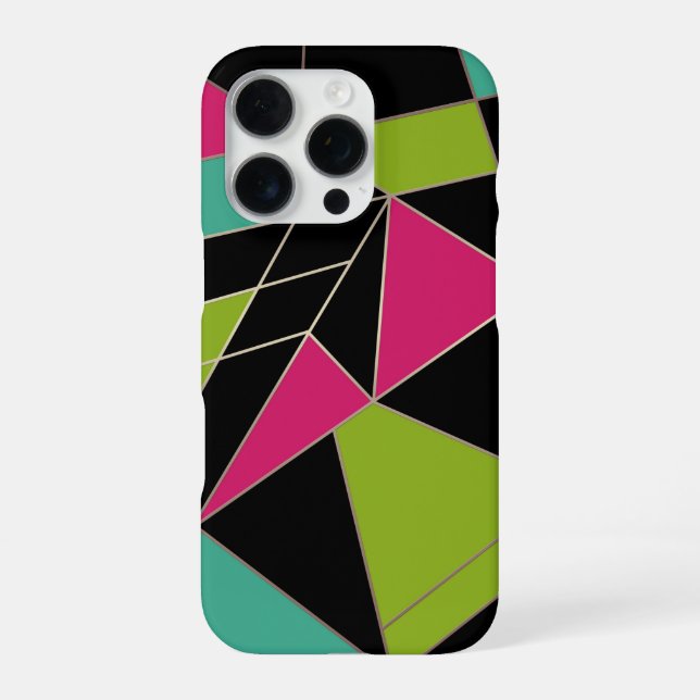 Funda Para iPhone Triángulos estampa abstracta geométrica geometría  (Reverso)