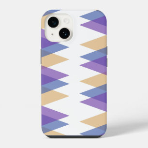 Funda Para iPhone 14 Triángulos morados, azules y amarillos