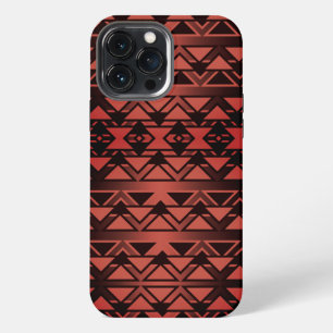 Funda Para iPhone 13 Pro Max Triángulos Tribales ZigZag en gradiente de salmón