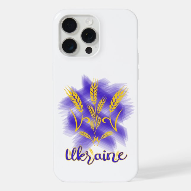 Funda Para iPhone tridente ucraniano hecho de espiga de trigo (Reverso )