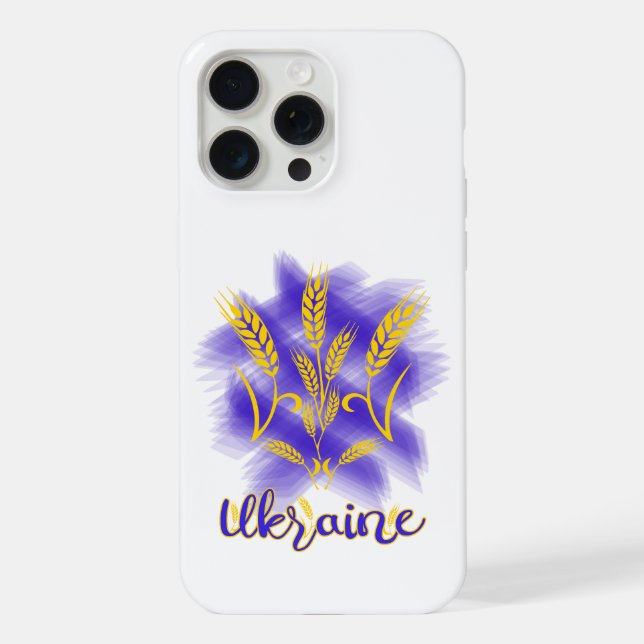 Funda Para iPhone tridente ucraniano hecho de espiga de trigo (Reverso )