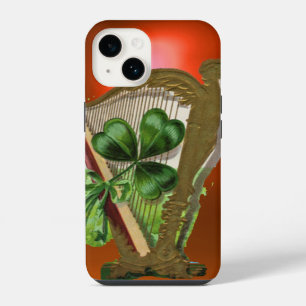 Funda Para iPhone 14 TRINACRA VERDE ARPA IRLANDESA naranja
