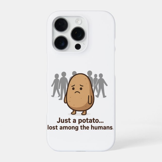 Funda Para iPhone Triste Papa y la distrada multitud (Reverso)