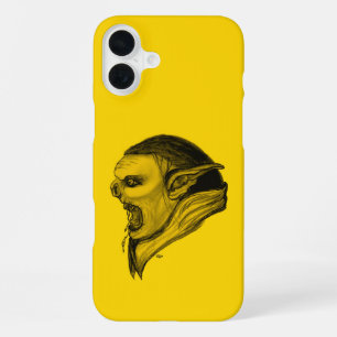 Funda Para iPhone 16 Plus Troll con diseño negro y amarillo
