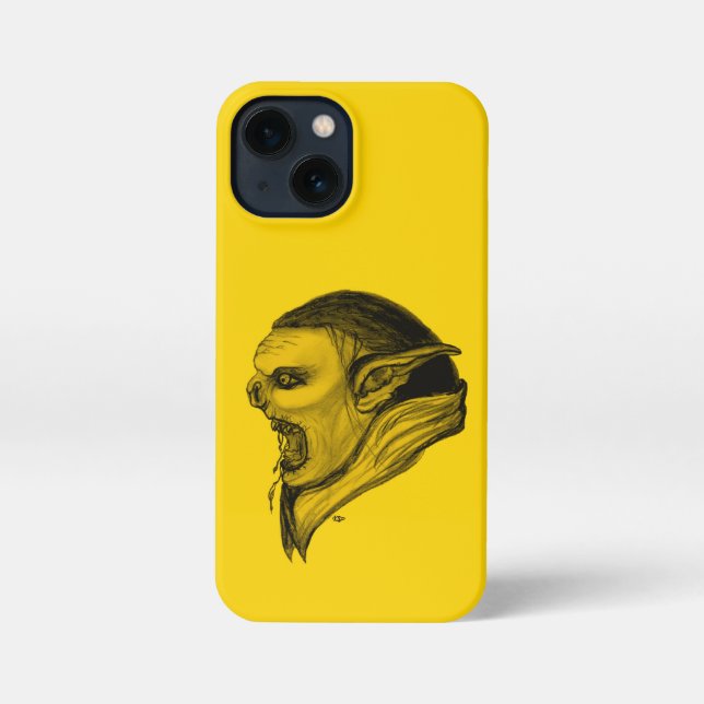 Funda Para iPhone Troll in Black and Yellow Design (Reverso )