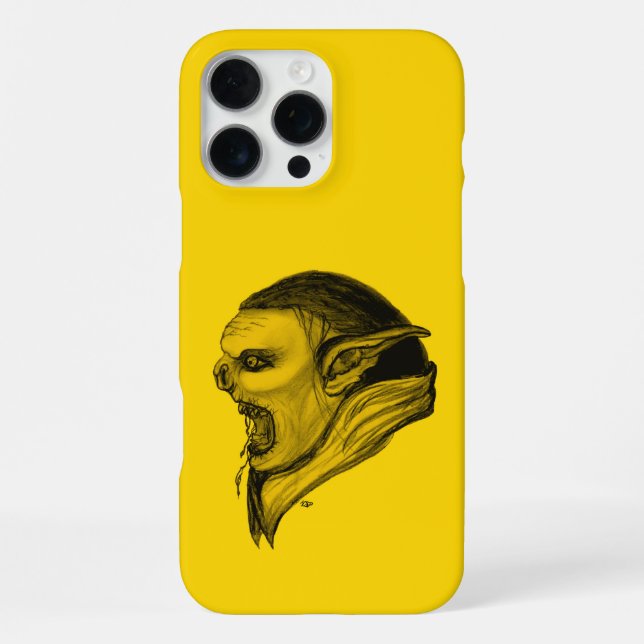 Funda Para iPhone Troll in Black and Yellow Design (Reverso )