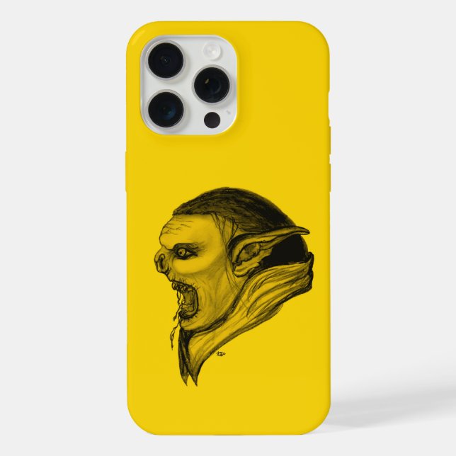 Funda Para iPhone Troll in Black and Yellow Design (Reverso )