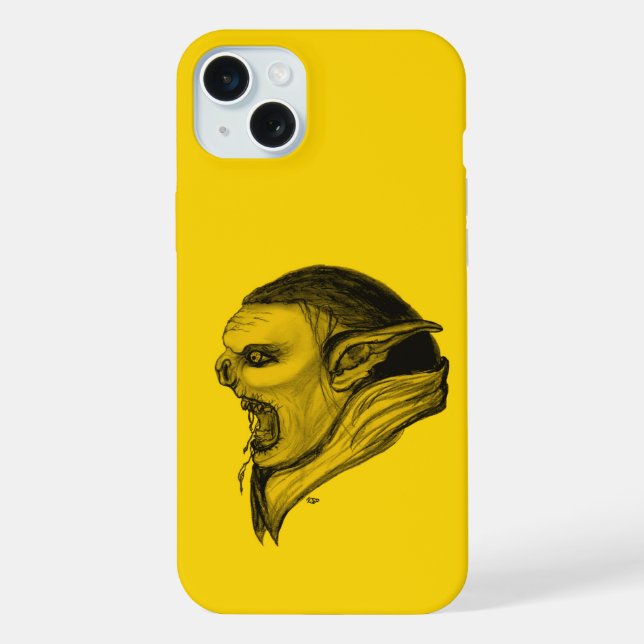 Funda Para iPhone Troll in Black and Yellow Design (Reverso )